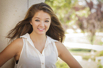 Image showing Attractive Mixed Race Girl Portrait