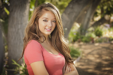 Image showing Attractive Mixed Race Girl Portrait