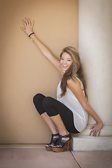 Image showing Attractive Mixed Race Girl Portrait