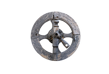 Image showing Vintage Wooden Spinning Wheel