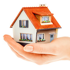 Image showing house in human hands