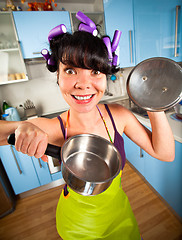 Image showing crazy housewife