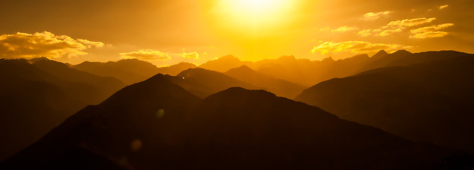 Image showing sunset Spiti Valley