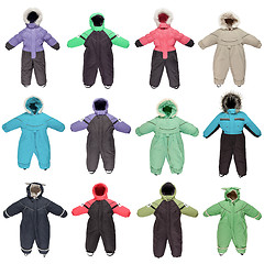 Image showing Childrens snowsuit fall and winter clothes