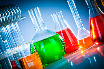 Image showing test tubes with colorful liquids