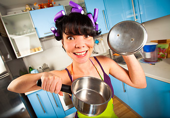 Image showing crazy housewife