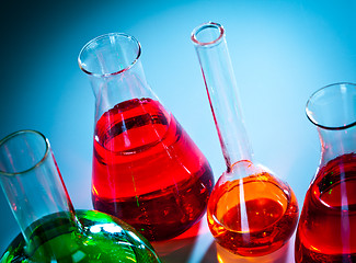 Image showing test tubes with colorful liquids