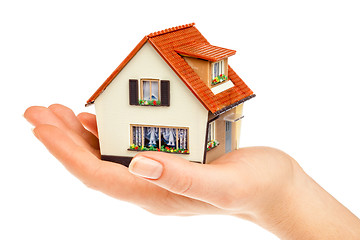 Image showing house in human hands