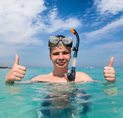 Image showing boy on a beach