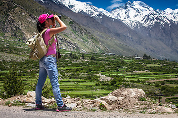 Image showing Woman traveler