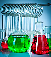 Image showing test tubes with colorful liquids