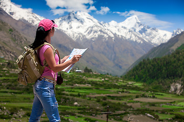 Image showing Woman traveler