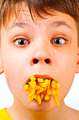 Image showing child and fast food