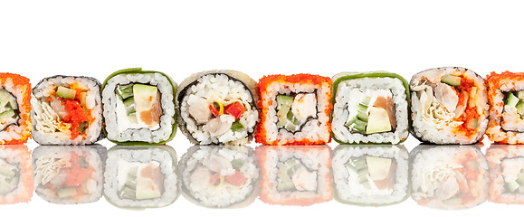 Image showing Sushi Roll on a white seamless background