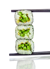 Image showing Sushi Roll (Kappa maki roll) on a white background