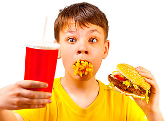 Image showing child and fast food