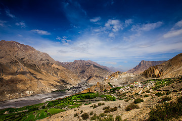 Image showing Dhankar Gompa. India. Spiti Valley