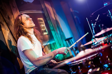 Image showing playing drums