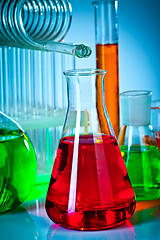 Image showing test tubes with colorful liquids