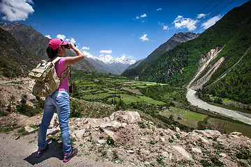 Image showing Woman traveler