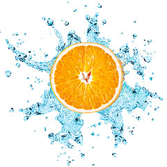 Image showing orange and water