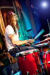 Image showing playing drums