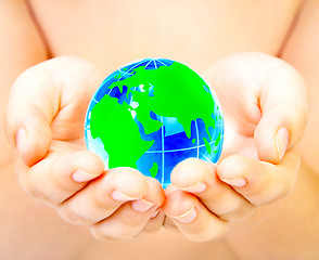 Image showing globe in hands