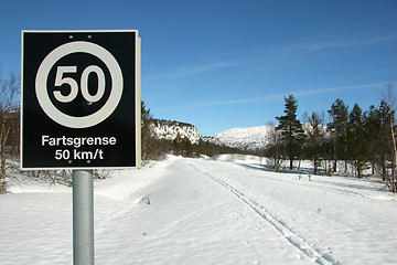 Image showing speedlimit for skiers