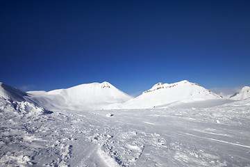 Image showing Winter mountains. Ski resort.