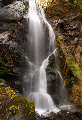 Image showing japanese waterfall vertical