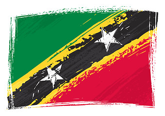 Image showing Grunge Saint Kitts and Nevis flag