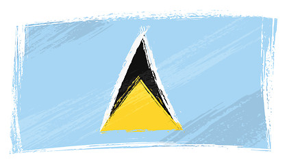 Image showing Grunge Saint Lucia flag