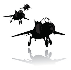 Image showing Landing plane silhouette