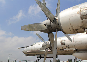 Image showing Old plane engine