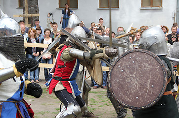 Image showing Knights battle