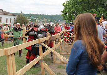 Image showing Knights battle