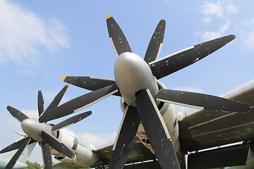 Image showing Old plane engine