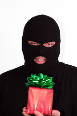 Image showing Christmas burglar