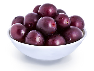 Image showing Plums isolated