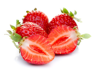 Image showing Strawberries isolated on white