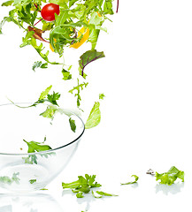 Image showing Flying salad