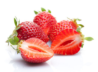 Image showing Strawberries isolated on white