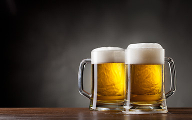 Image showing pair glasses of beer