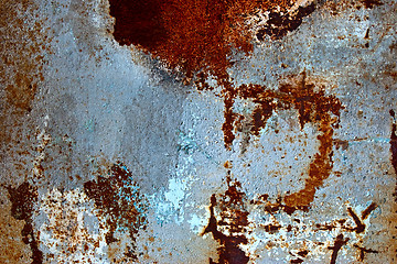 Image showing Colorful grunge background of rusty iron