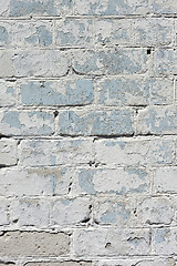 Image showing white textured brick wall painted