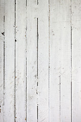 Image showing Weathered white wood