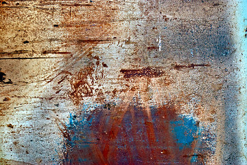 Image showing Colorful grunge background of rusty iron