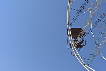 Image showing ferris wheel against a blue sky