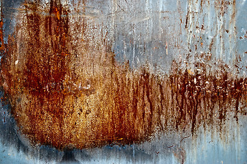 Image showing Colorful grunge background of rusty iron