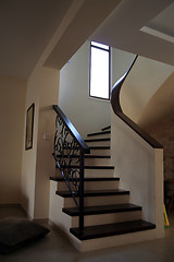 Image showing Interior detail of a modern stairway